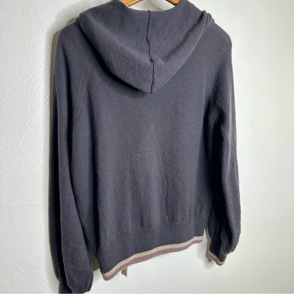 27 Miles 100% Cashmere Oversized Hooded Knit Sweatshirt Sweater Size XS - Picture 9 of 12